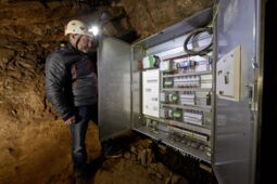 Technical room with lighting control system in the Klutert Cave