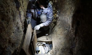 Fertige LED-Stollenbeleuchtung im Besucherbergwerk Gleissinger Fels