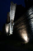 Castle Greifenstein - wall with LED uplights, architectural lighting by Cave Lighting