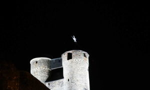 Exterior lighting on the tower of Greifenstein Castle – combination of technology and tradition