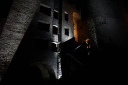 LED façade lighting on windows and masonry of Castle Greifenstein