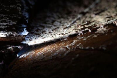 Lighting of a low cave ceiling using indirect illumination