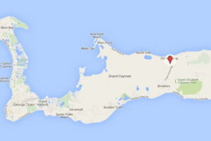 Carte de localisation des Grottes de Cristal des Caïmans sur Grand Cayman