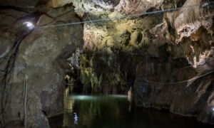Testing underwater LEDs in the clear water of Coves de Sant Josep