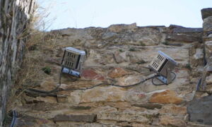 Wall-mounted LED lighting at Greifenstein Castle