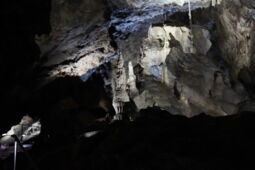 Blue-violet LED light show in the rear section of Herrmann’s Cave