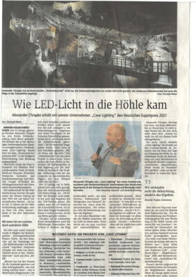 Herborner Tageblatt How LED light came into the cave