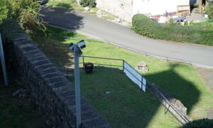 LED mast installation in the moat area of Greifenstein Castle