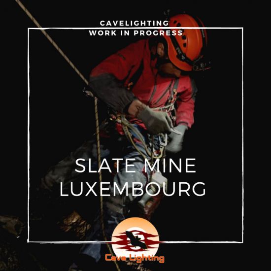 Cave Lighting Schieferbergwerk Luxemburg