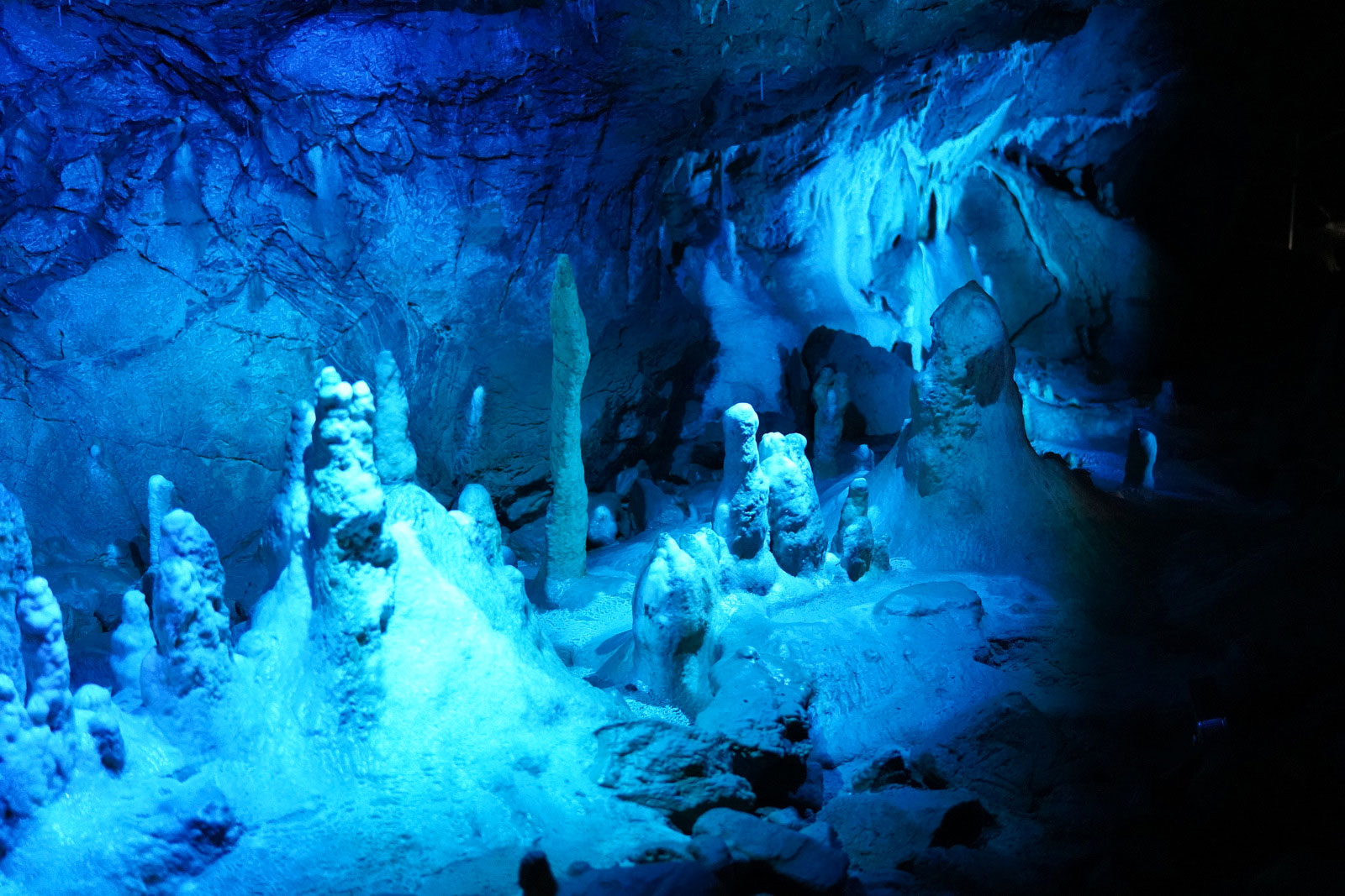 Neue lichttechnische Inszenierung der Hermannshöhle in Rübeland (Harz)